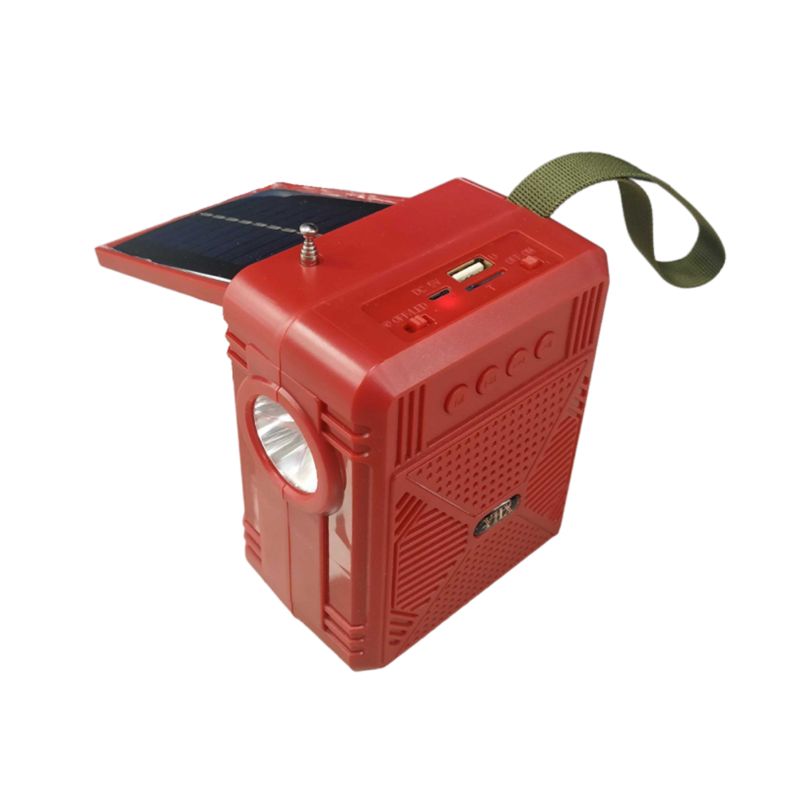 Difuzor Bluetooth Wireless cu Panou Solar - YHX-03 - 040032 - Rosu