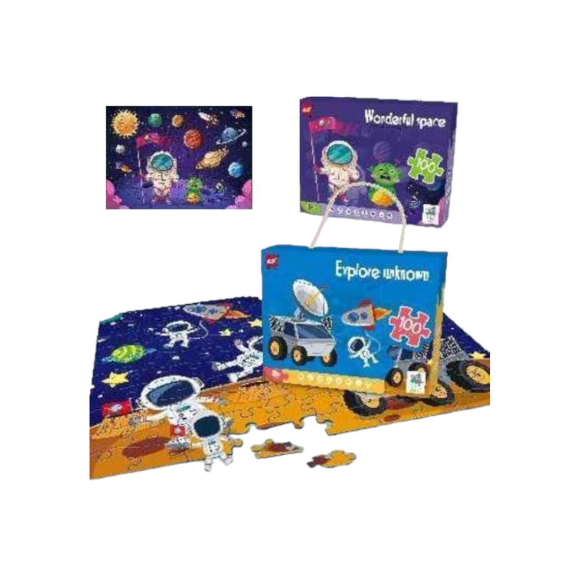Puzzle pentru copii din 100 de piese - Space - 61002 - 310439