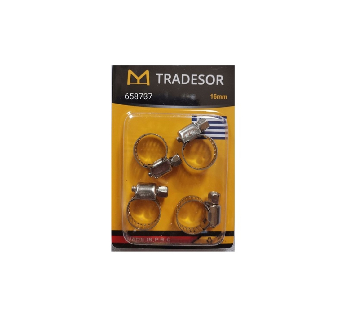 Set cleme pentru tevi - 4buc - 16mm - 658737