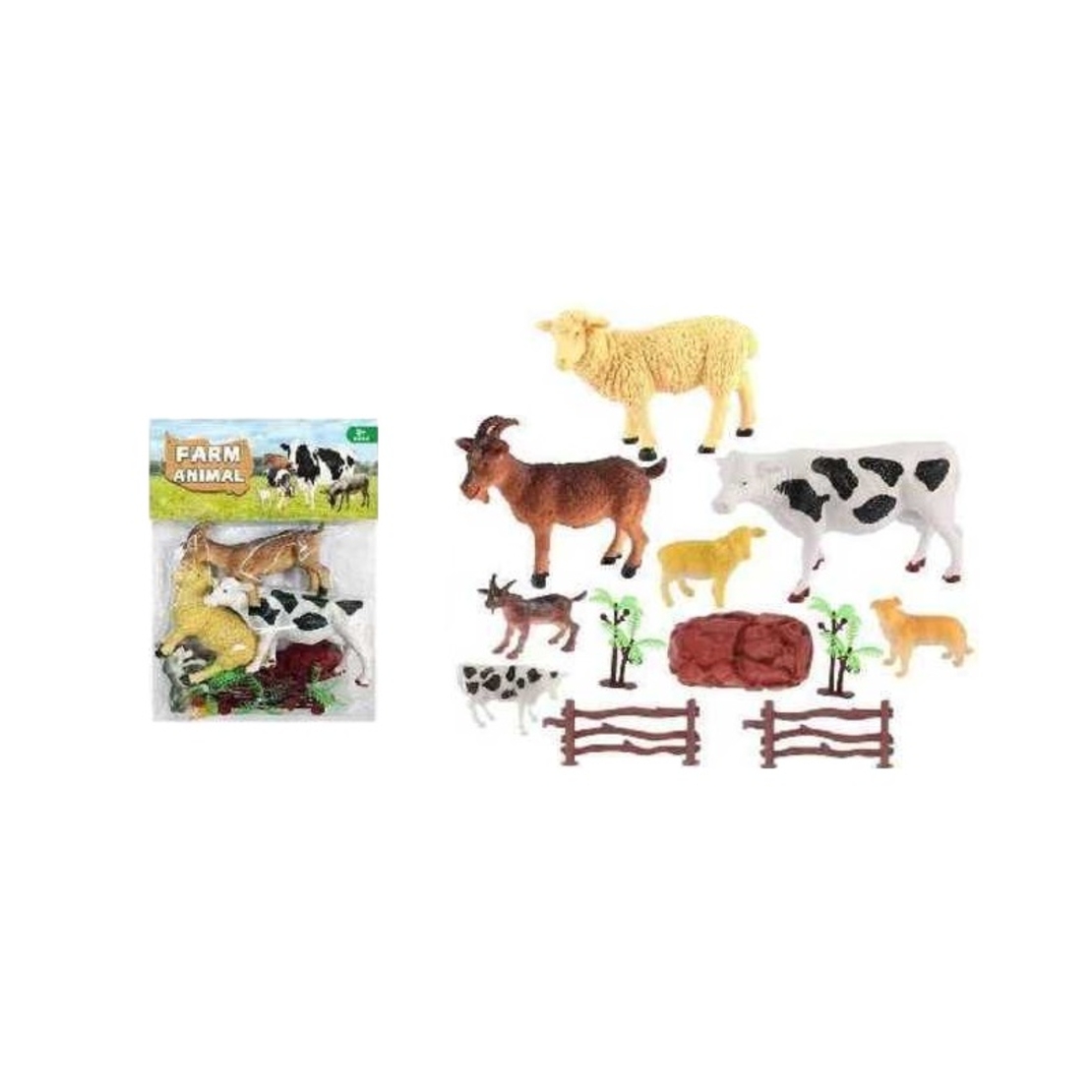 Set cu figurine animale de fermă - 7 buc - 124-32E - 314262