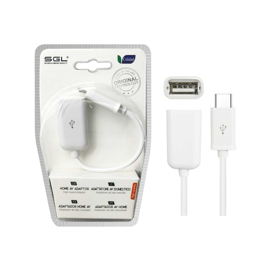 Adaptor USB tip C la USB 2.0 mamă - T62 - 096025
