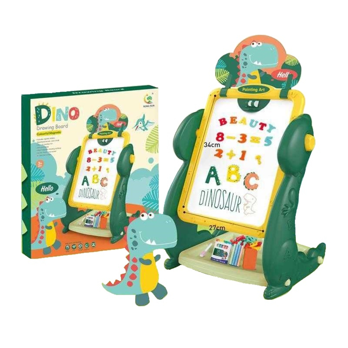 Tablă educativă de desen și scris - Dinozaur - 3659C - 684936