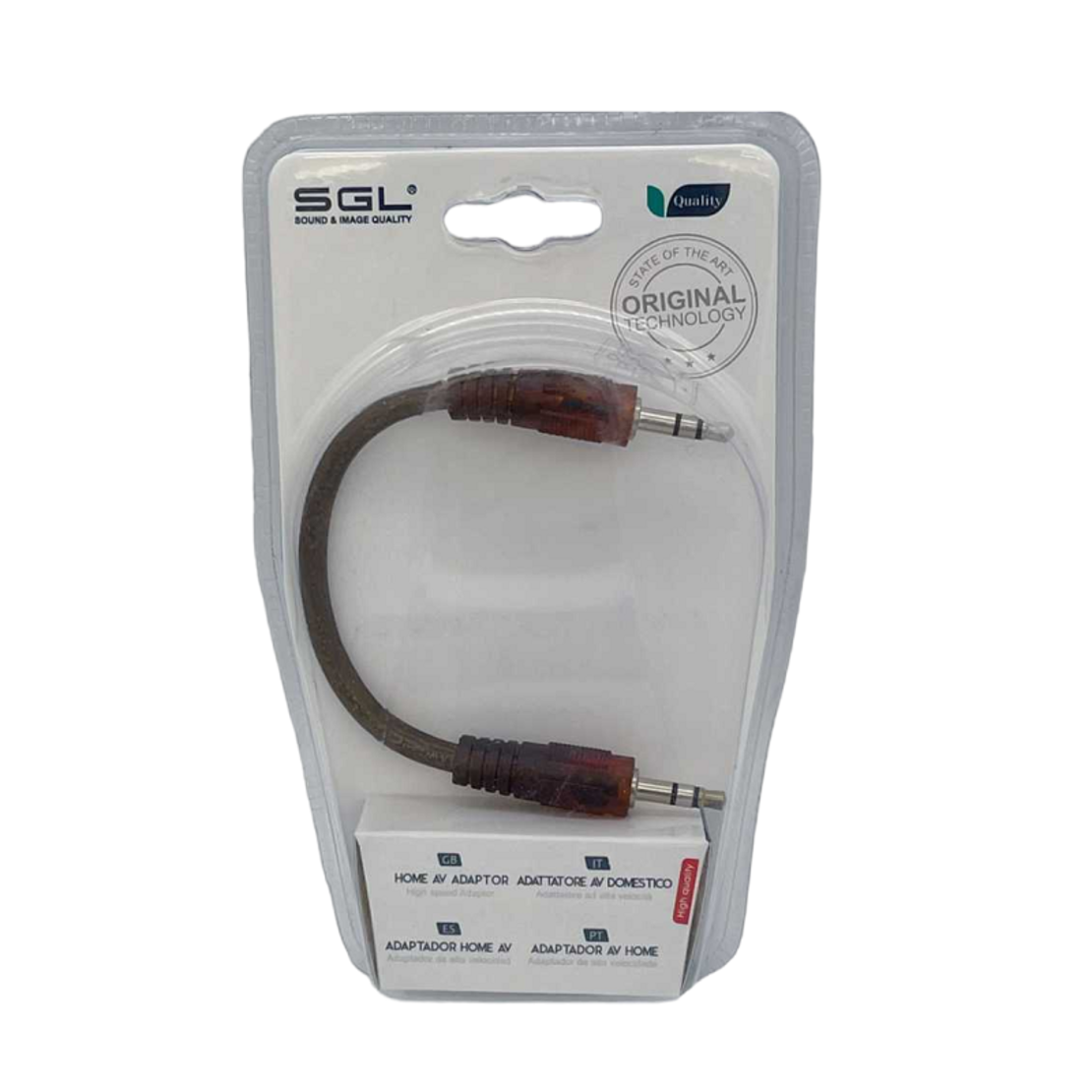 Adaptor audio - 412-01 - jack 3,5 mm tat/tat - 20 cm - 098142