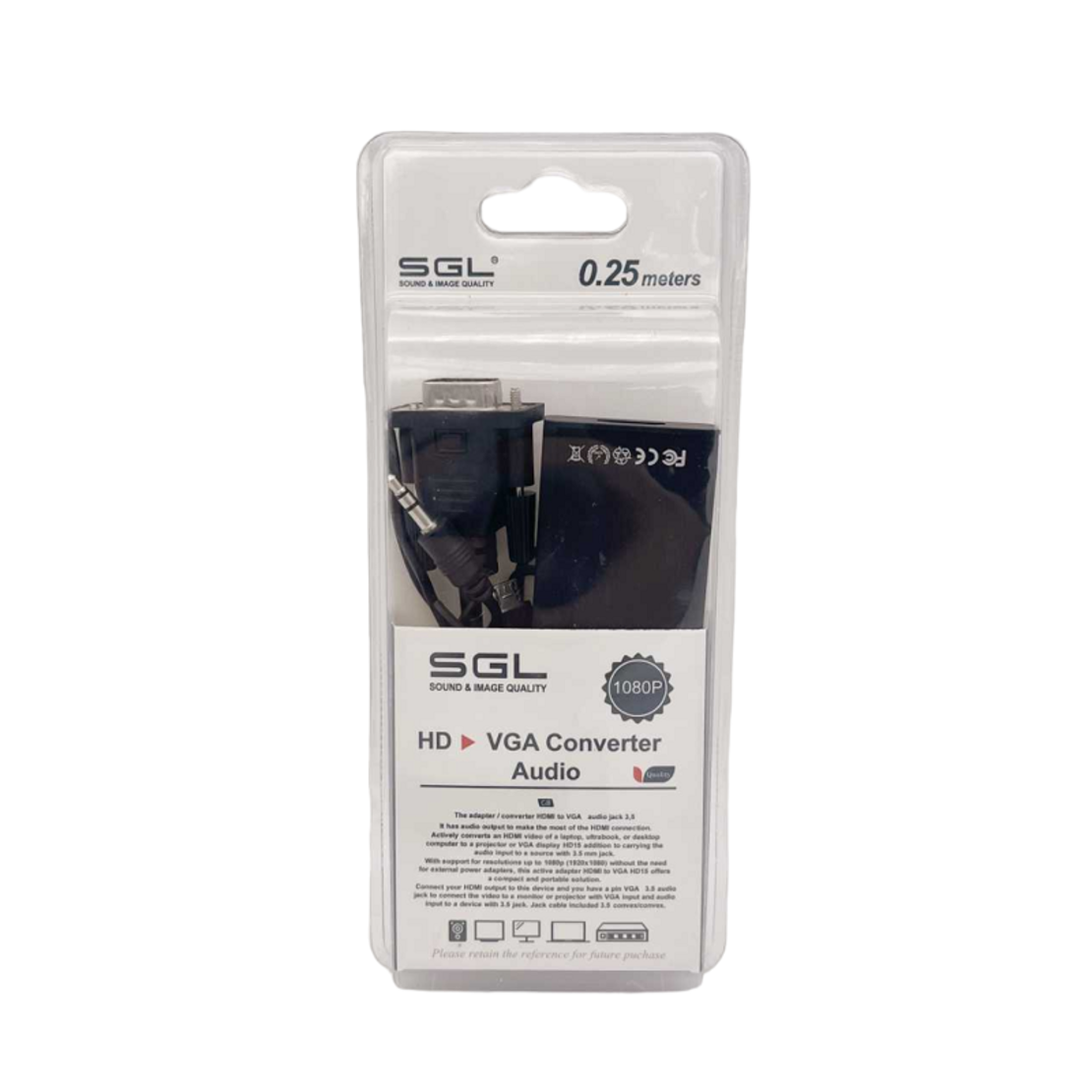 Adaptor DVI la VGA și jack 3,5 mm - TP12 - 25 cm - 095981