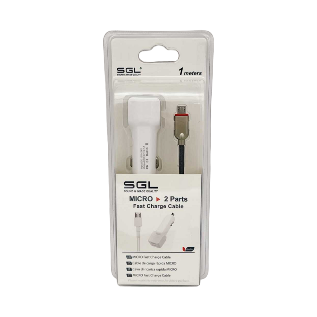 Incarcator bricheta auto cu 2 porturi USB - Micro USB - FA13-V2 - 1m - 099620