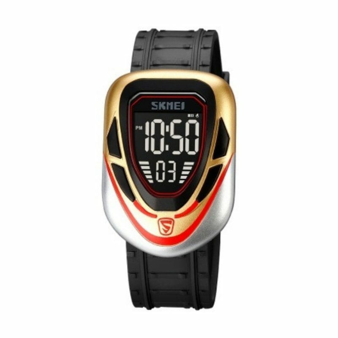 Ceas digital de mână - Skmei - 1833 - 018339 - Aur/Roșu
