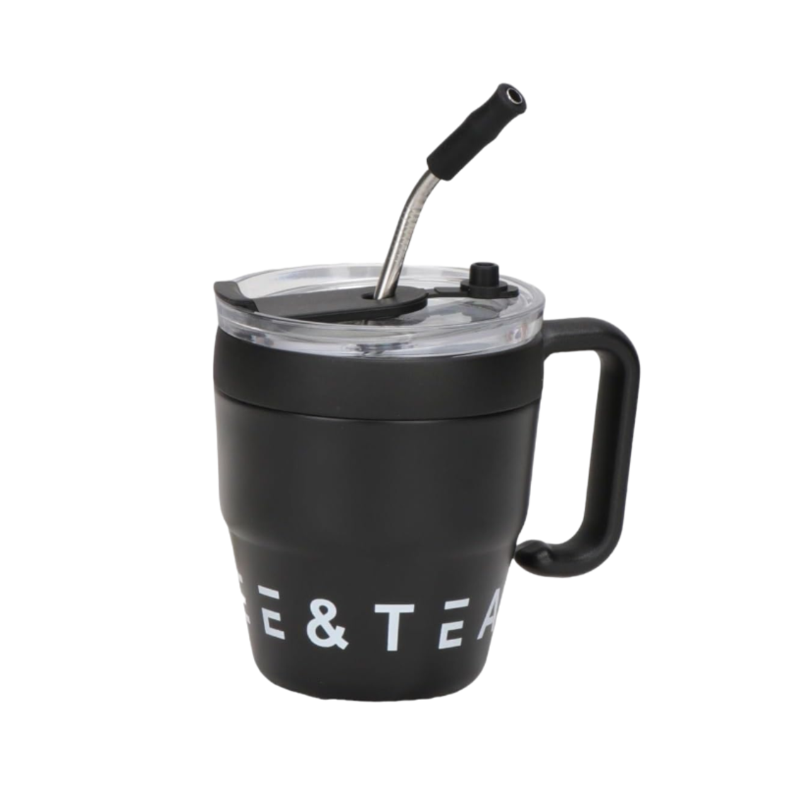 Thermos cu paie - 450 ml - 954293 - Negru