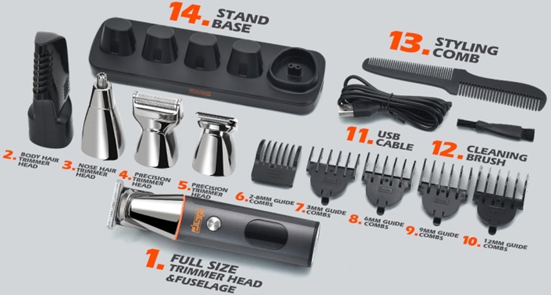 Set de tunsoare-barbierit - 5 în 1 - 90642 - DSP - 613774