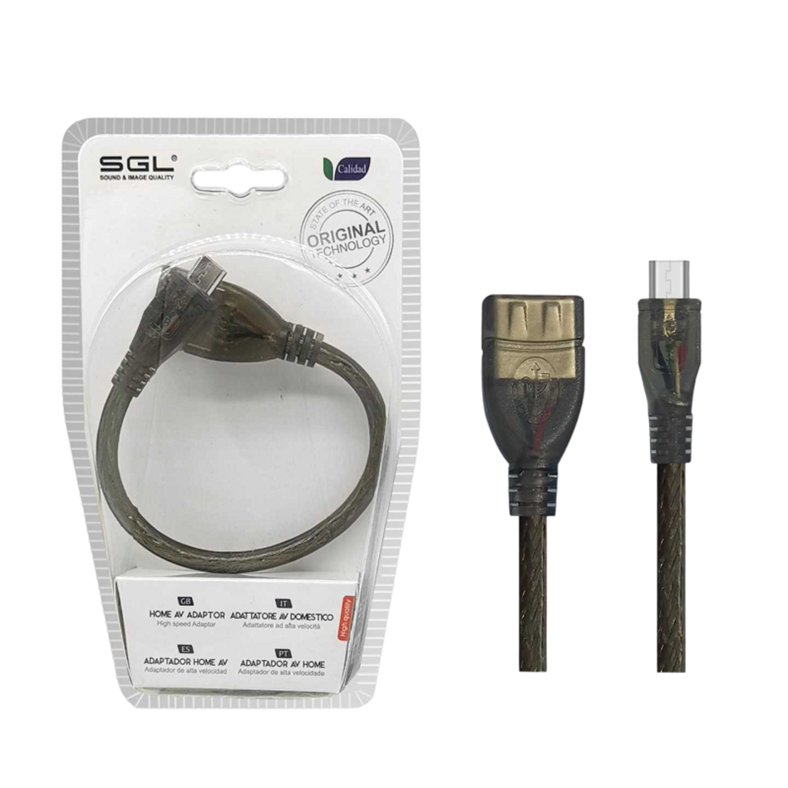 Adaptor pentru adaptor - USB -A mascul/micro USB - 21S -01 - 20cm - 098128