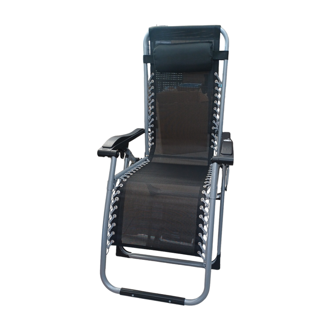Scaun de Plaja Pliabil - Chaise Lounge - 1249P - 270958 - Negru