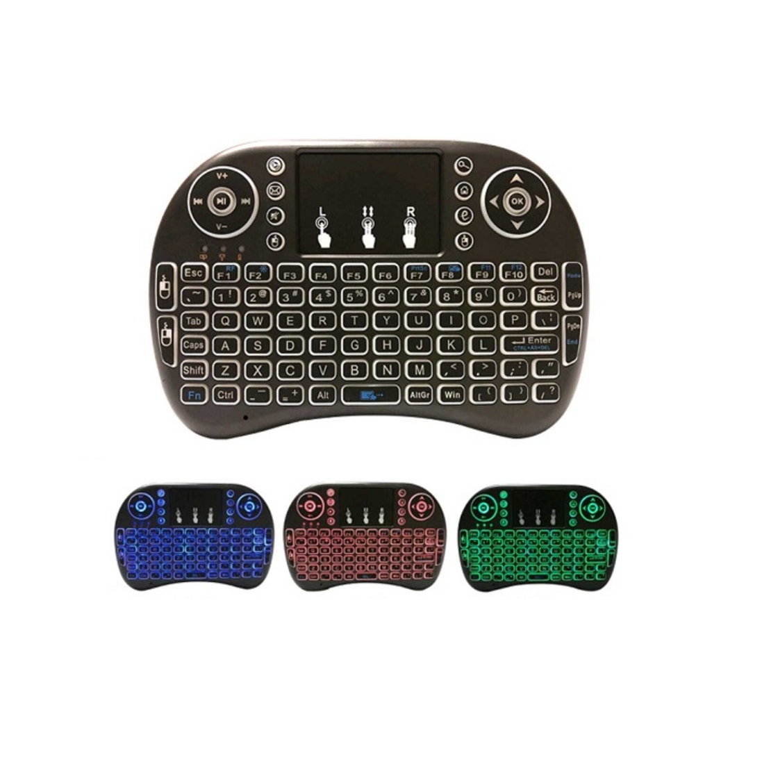 Mini tastatură wireless cu touchpad încorporat - i8 - 882788 - Negru