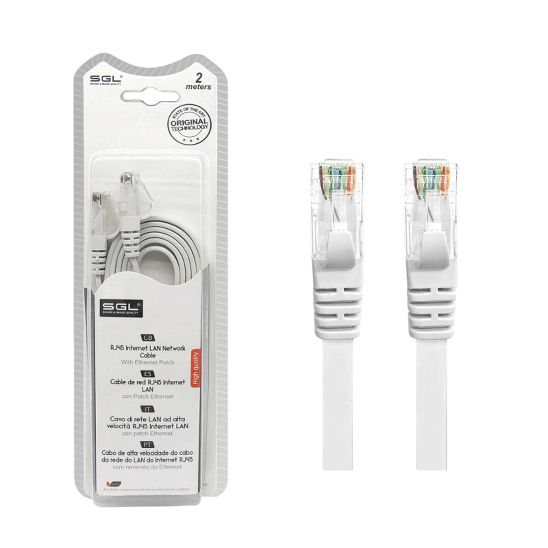Cablu de retea - Plat - A8P8C - 2m - 096407