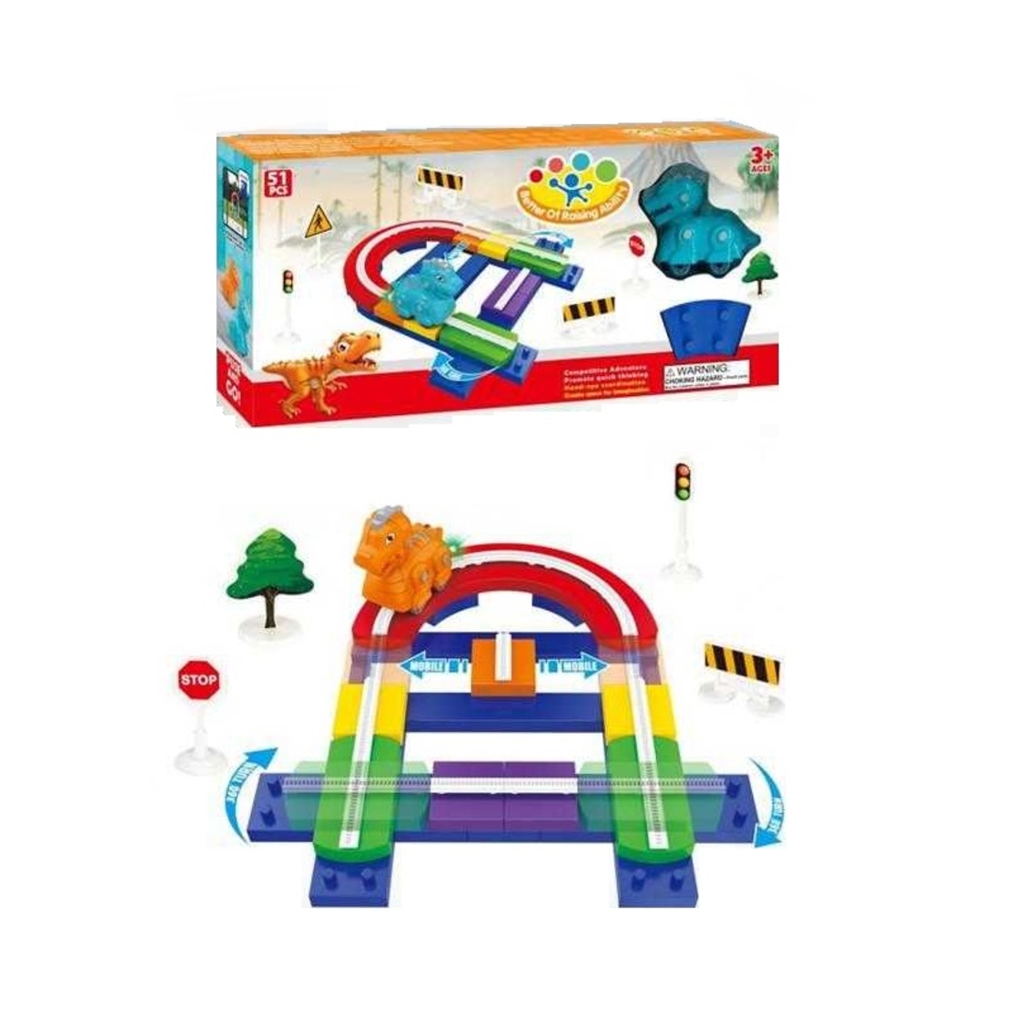 Sină prefabricată cu cărucior de dinozaur - BL005 - 221839