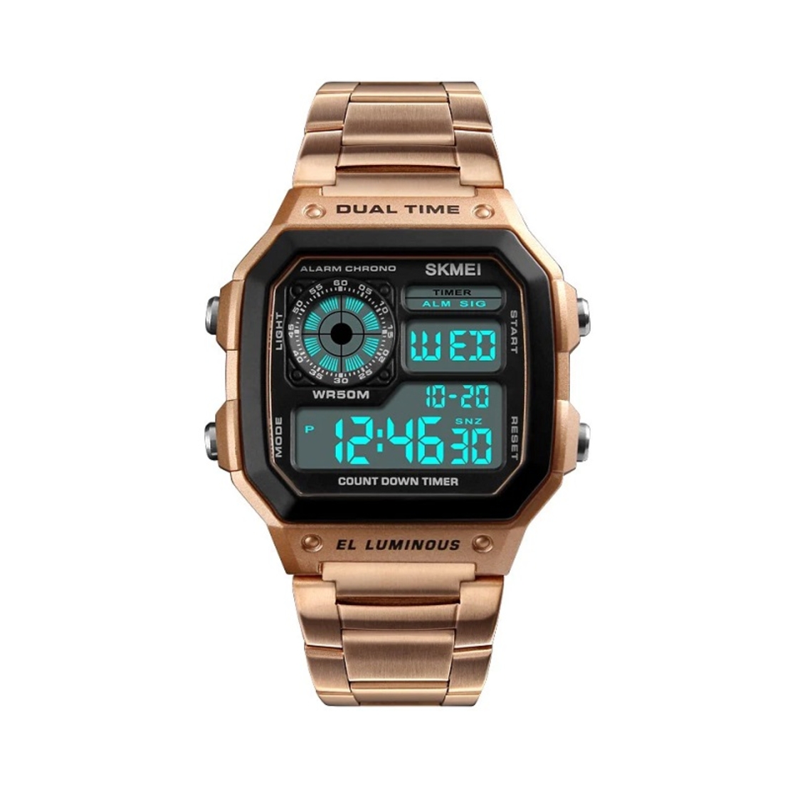 Ceas digital de mână - Skmei - 1335 - Aur roz