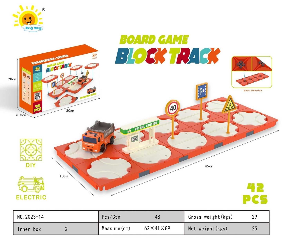 Joc interactiv - Truck Block Track - 42 piese - 2023-14 - 677106