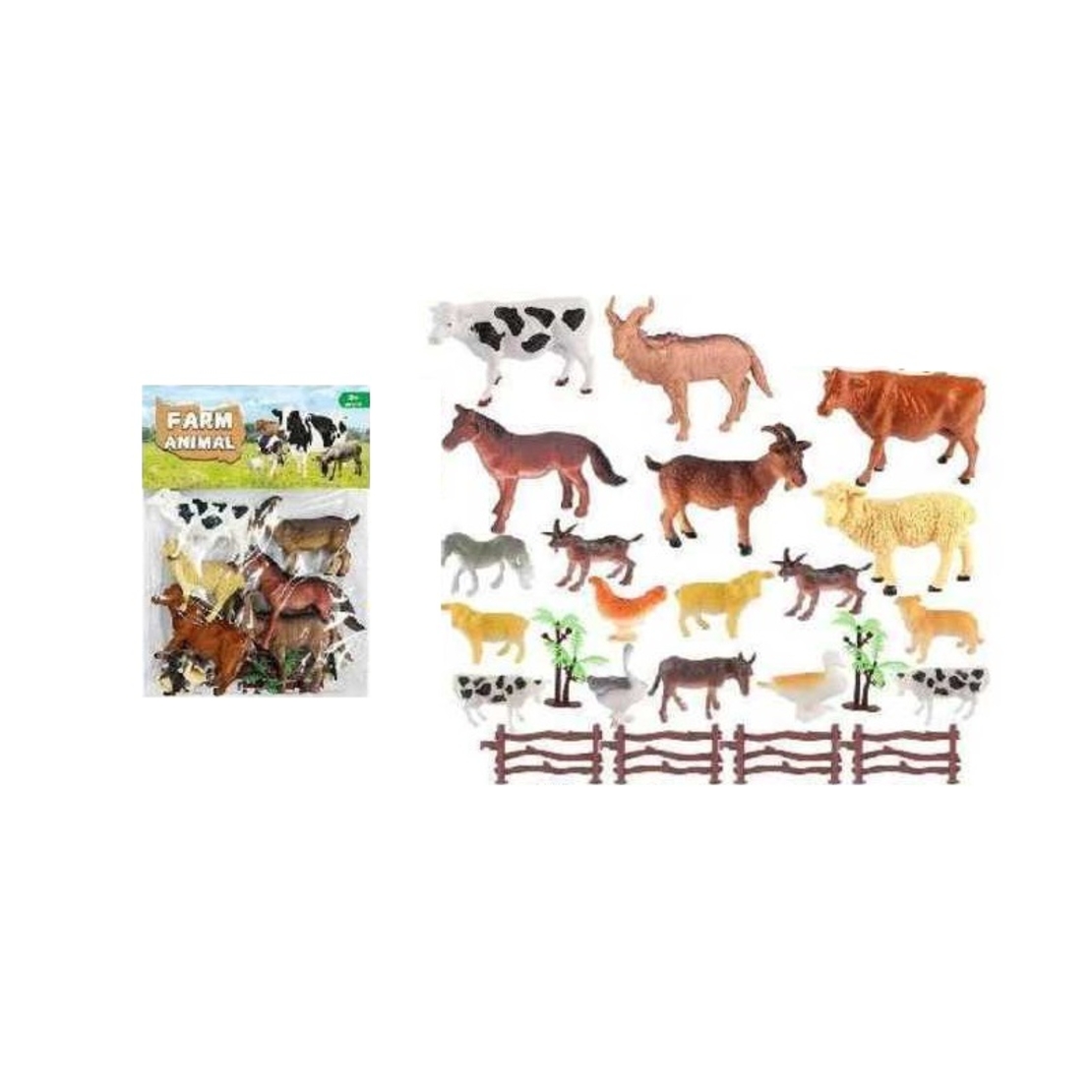 Set cu figurine animale de fermă - 18 buc - 0412-62 - 314258