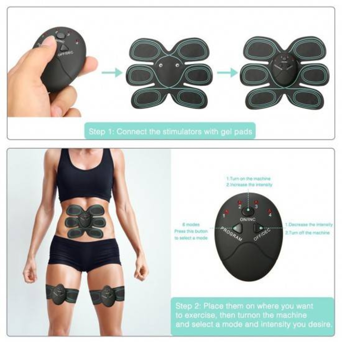 Dispozitiv de strângere a mușchilor - EMS - 3 În 1 - Smart Fitness - 800119