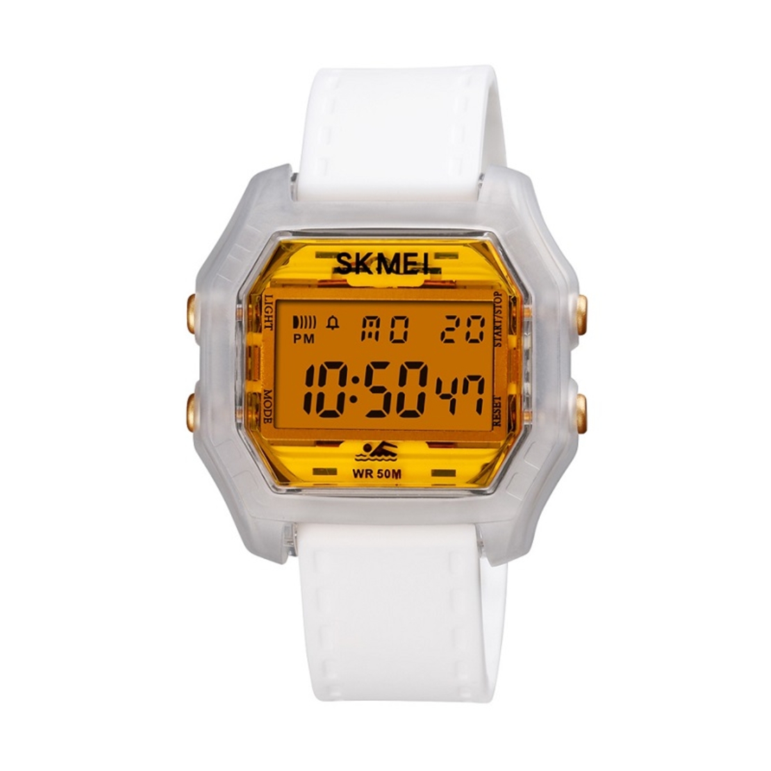 Ceas digital de mână - Skmei - 1623 - Alb/Auriu