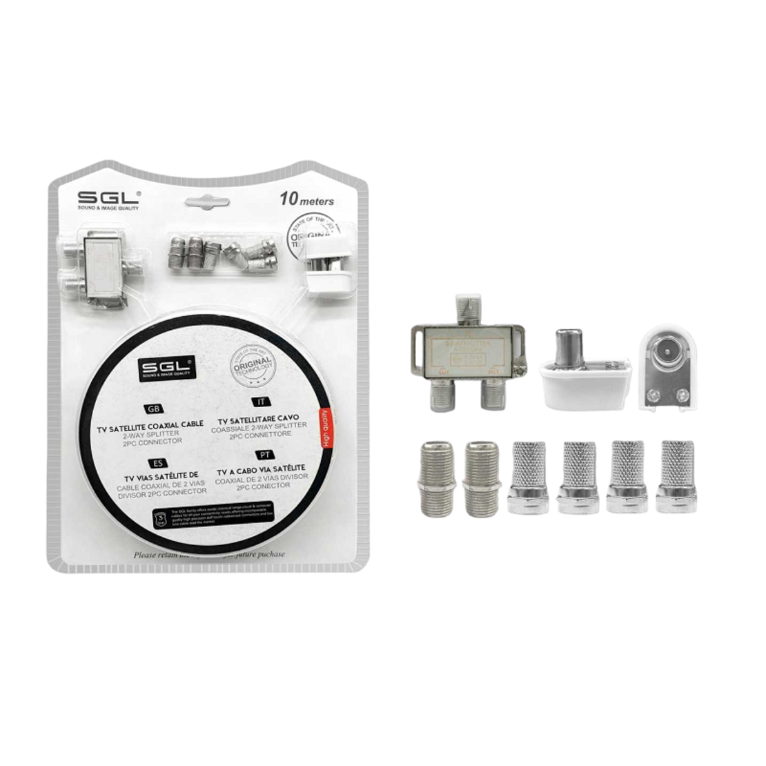 Kit conectare antenă TV - 7221-1 - 10m - 096711