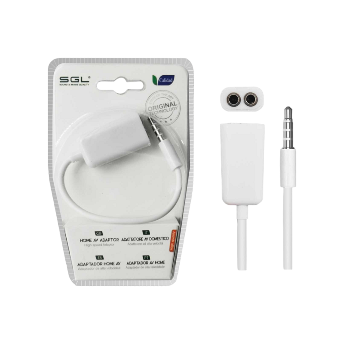 Mufă adaptor 3,5 mm - tată/2 femele - 1576C - 095998