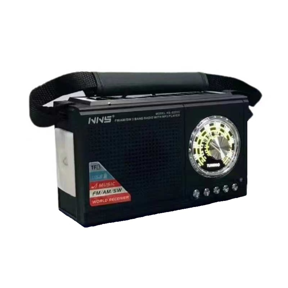 Radio cu panou solar fără fir - NS225S - 142258 - negru