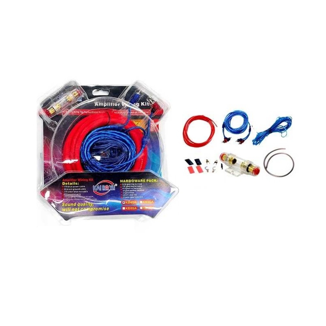Kit de cablare auto și siguranță pentru instalarea amplificatorului - 1331012/608 - 130804