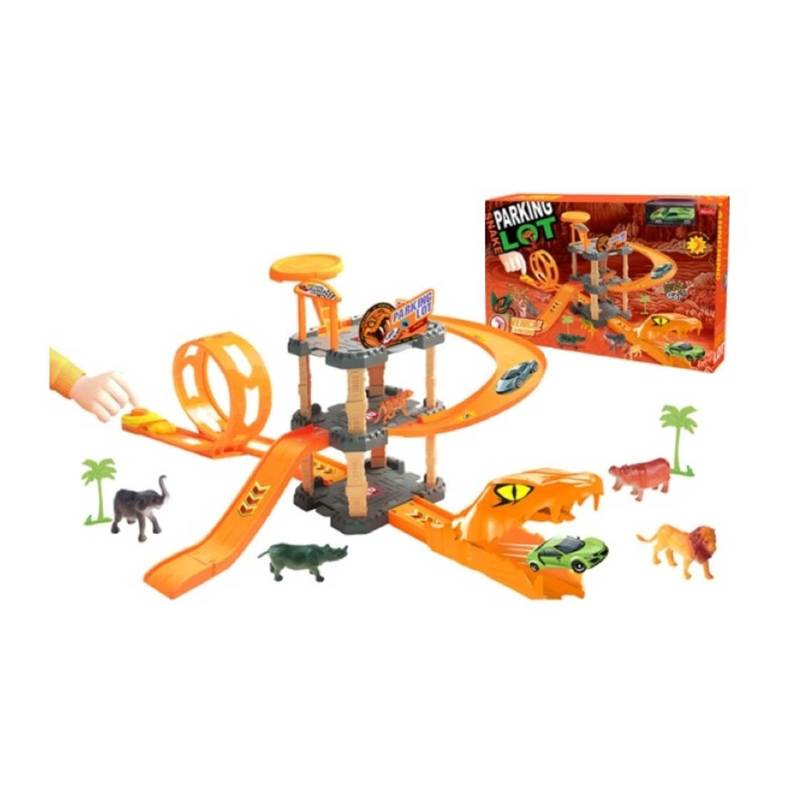 Set copii - Parcare cu pistă și animale - 8859 - 310471