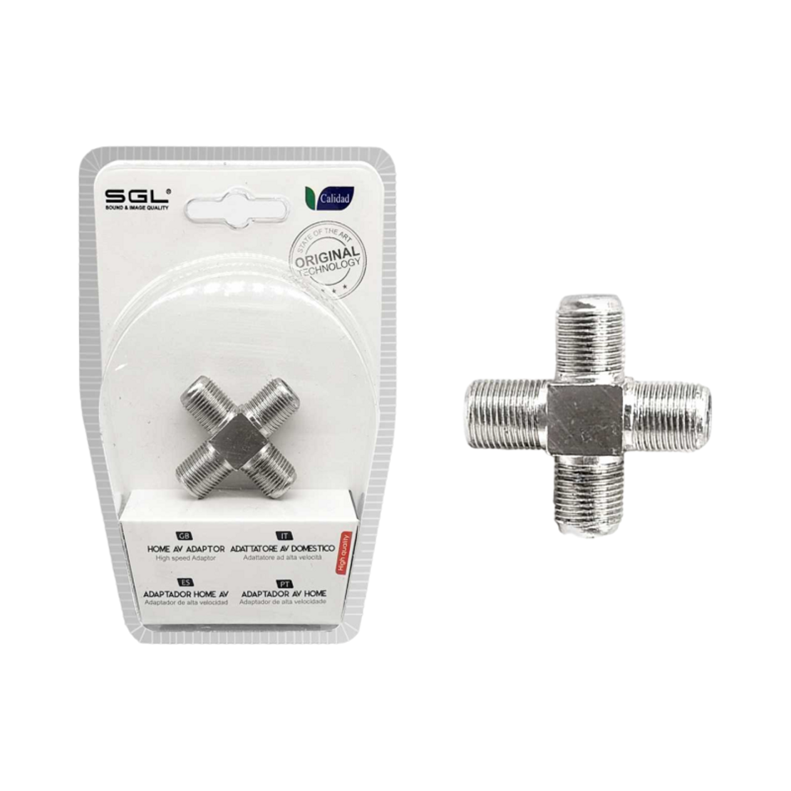 Tranziție conector pentru antena TV - cruce - 1334A-1 - 098746