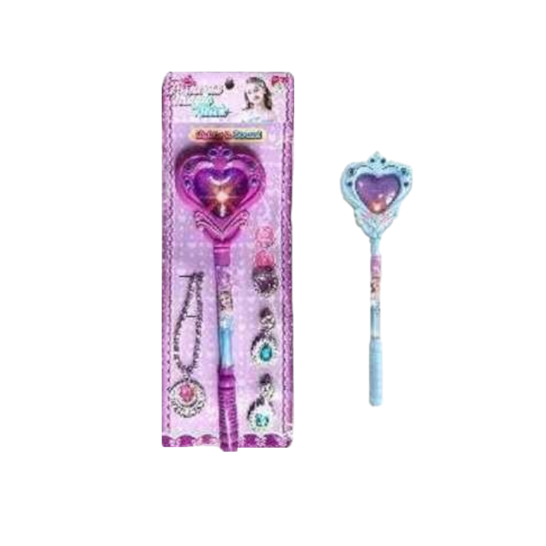 Set pentru copii - Baghetă magică strălucitoare și bijuterii - 0709-8 - 308306