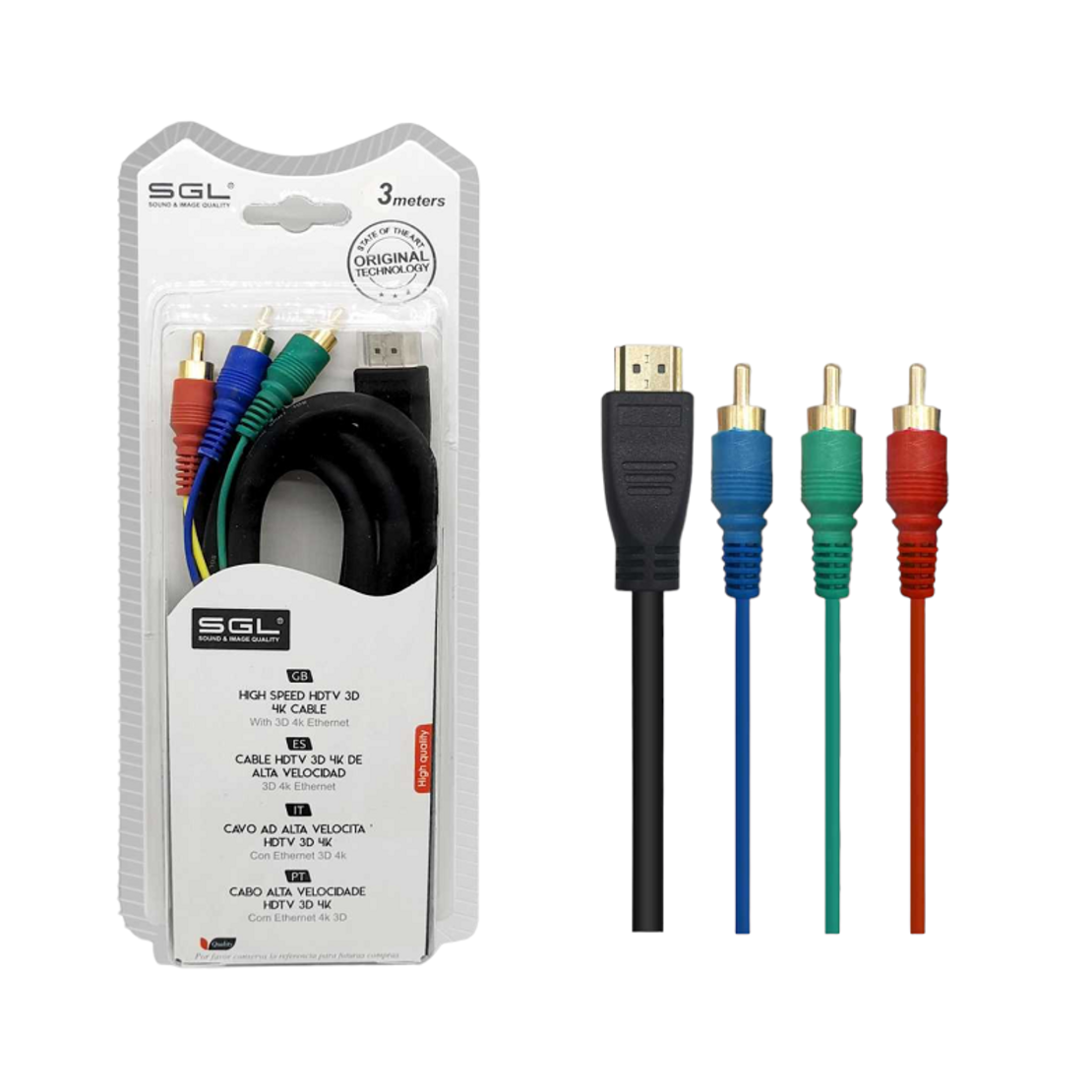 Cablu adaptor HDMI la RCA - 1592-3R - 3m - 095370