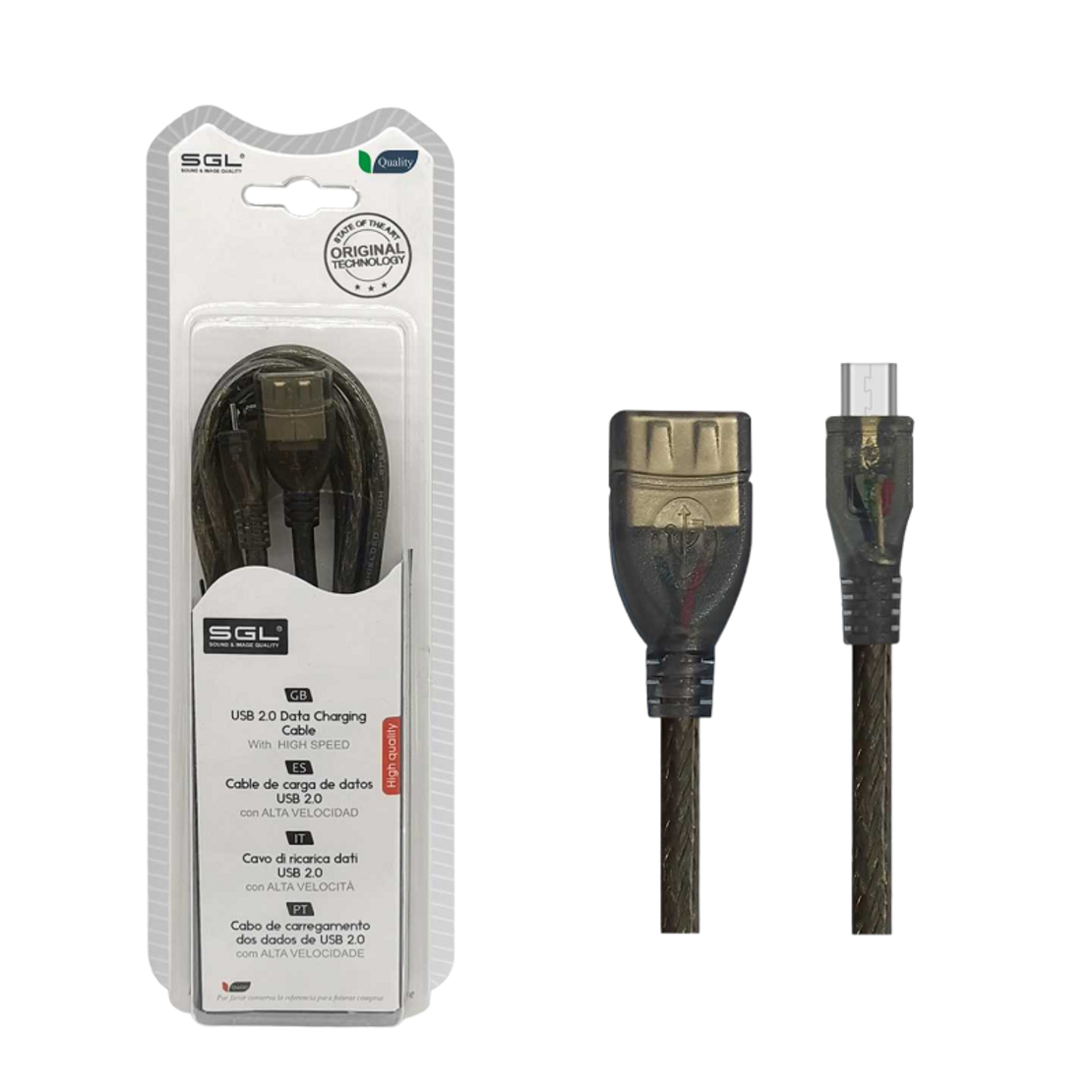 Adaptor pentru adaptor - 21S01 - USB mamă/micro USB - 3m - 097916