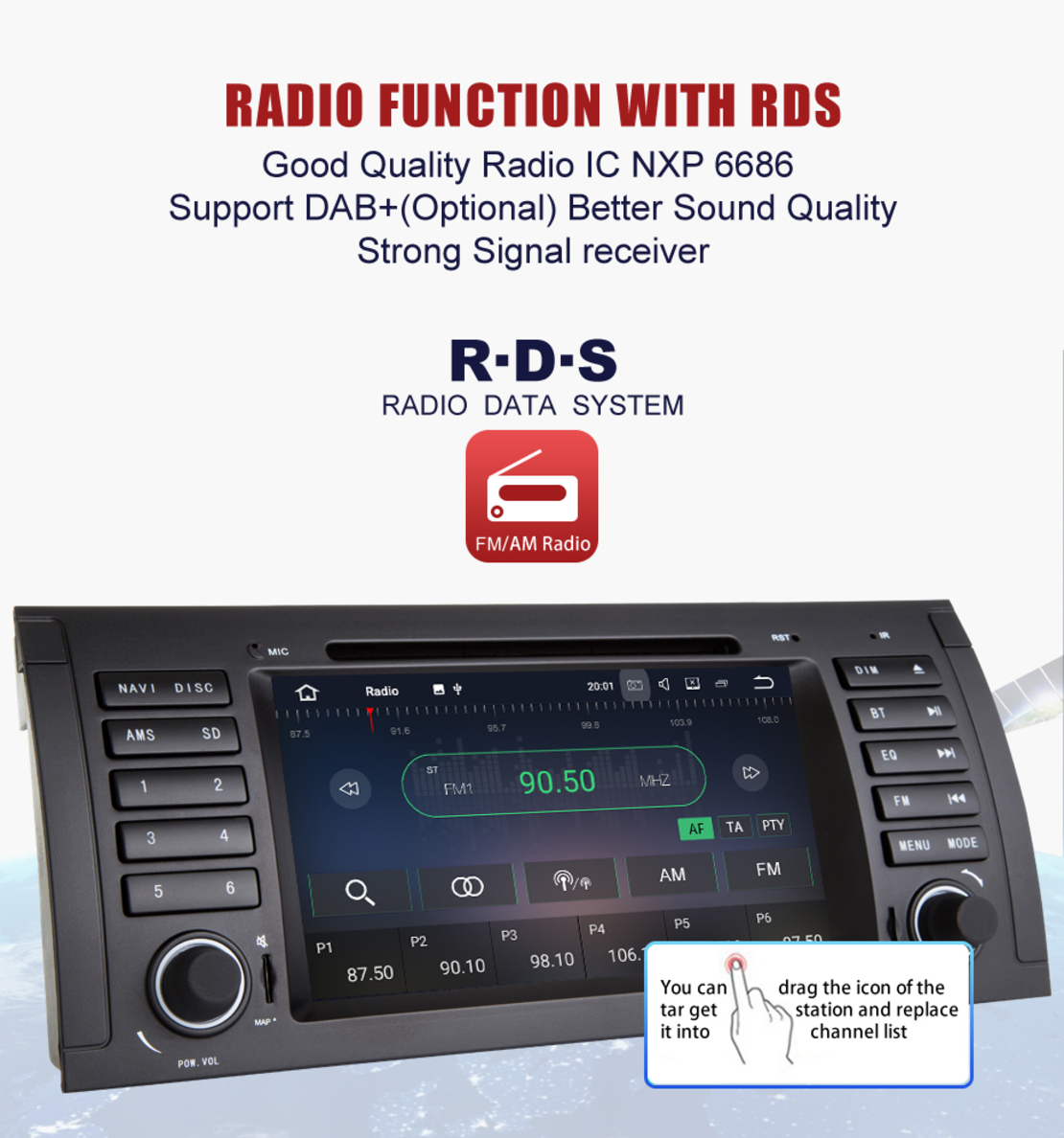 Sistem audio auto 2DIN - BMW E39 - Android - JA-7235