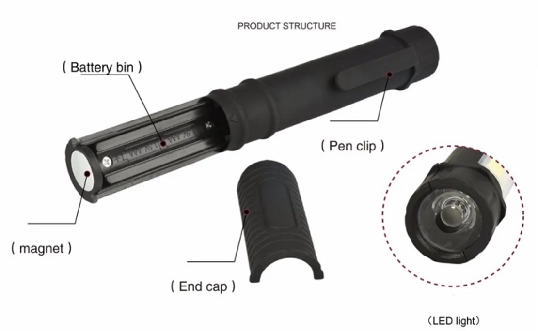 Lanterna Mini LED Reincarcabila - Stick - 909A - 219095 - Rosie
