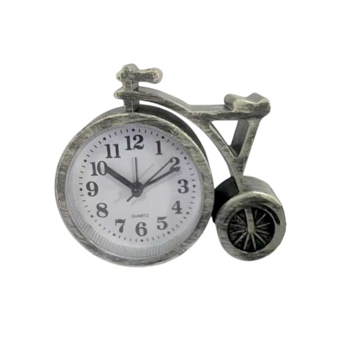Ceas de birou - Ceas cu alarmă - Vintage Wheel - HA-667GT - 866673 - Argintiu