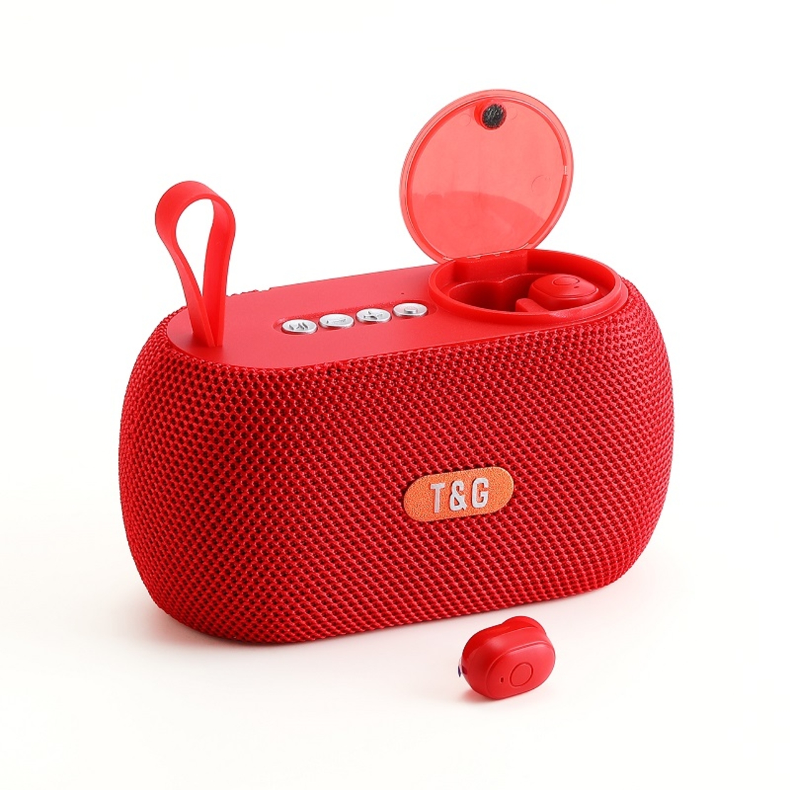 Difuzor Bluetooth fără fir cu set de căști - TG810 - 889459 - roșu