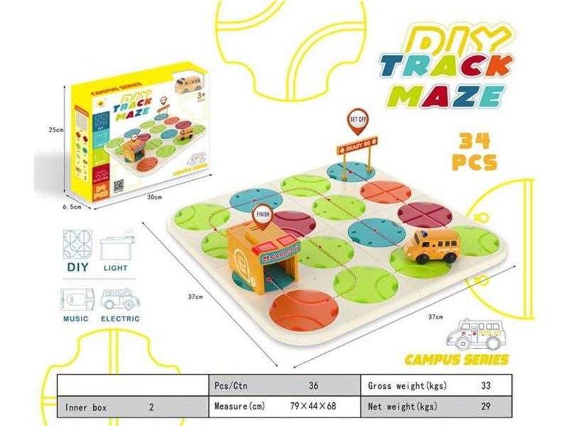 Pista autobuz școlar interactiv - 34 piese - 2023-1 - 677101