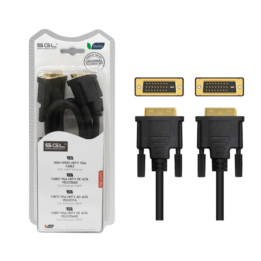 Cablu DVI cu 2 conectori tată - 1595-2 - 1,5 m - 095042