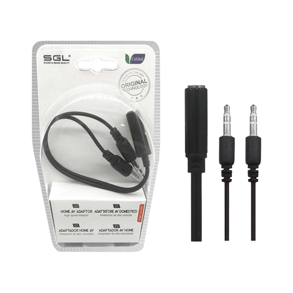 Adaptor mufă 3,5 mm - mamă/2 tată - 1528A-01 - 096001