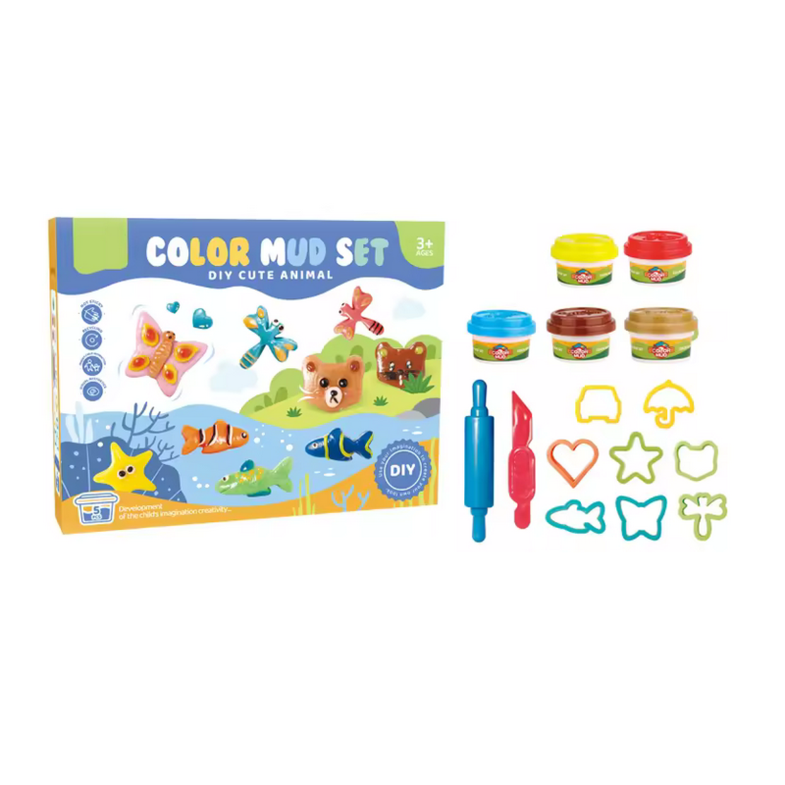 Set cu plastilina si forme multiple - 5838-139B - 310406