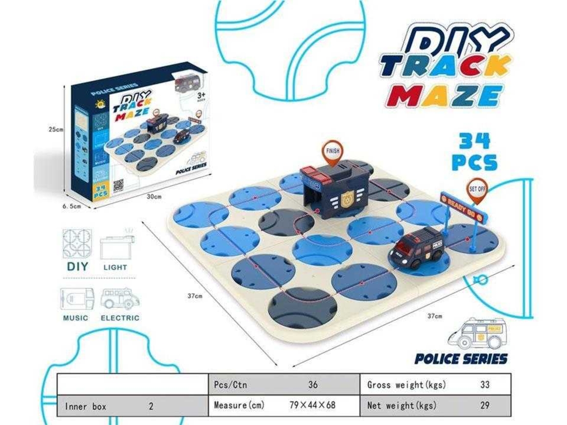 Joc interactiv - Police Car Track Maze - 34 Parts- 2023-2 - 677102
