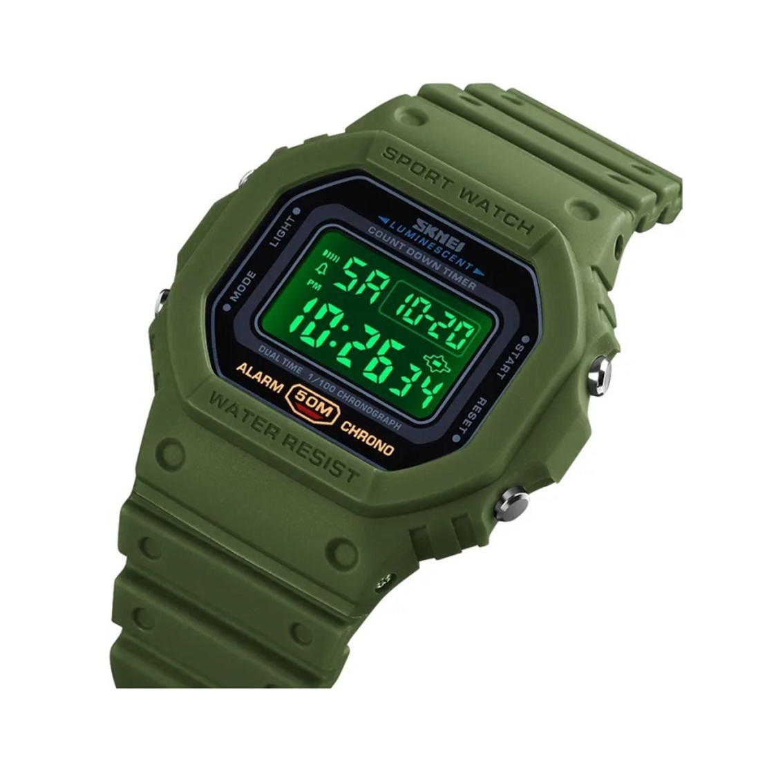Ceas digital de mână - Skmei - 1628 - Verde/Negru