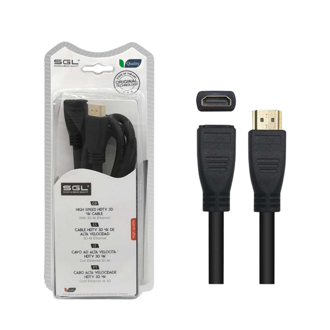 Cablu HDMI cu conector tata si femela - 1592C - 3m - 095271