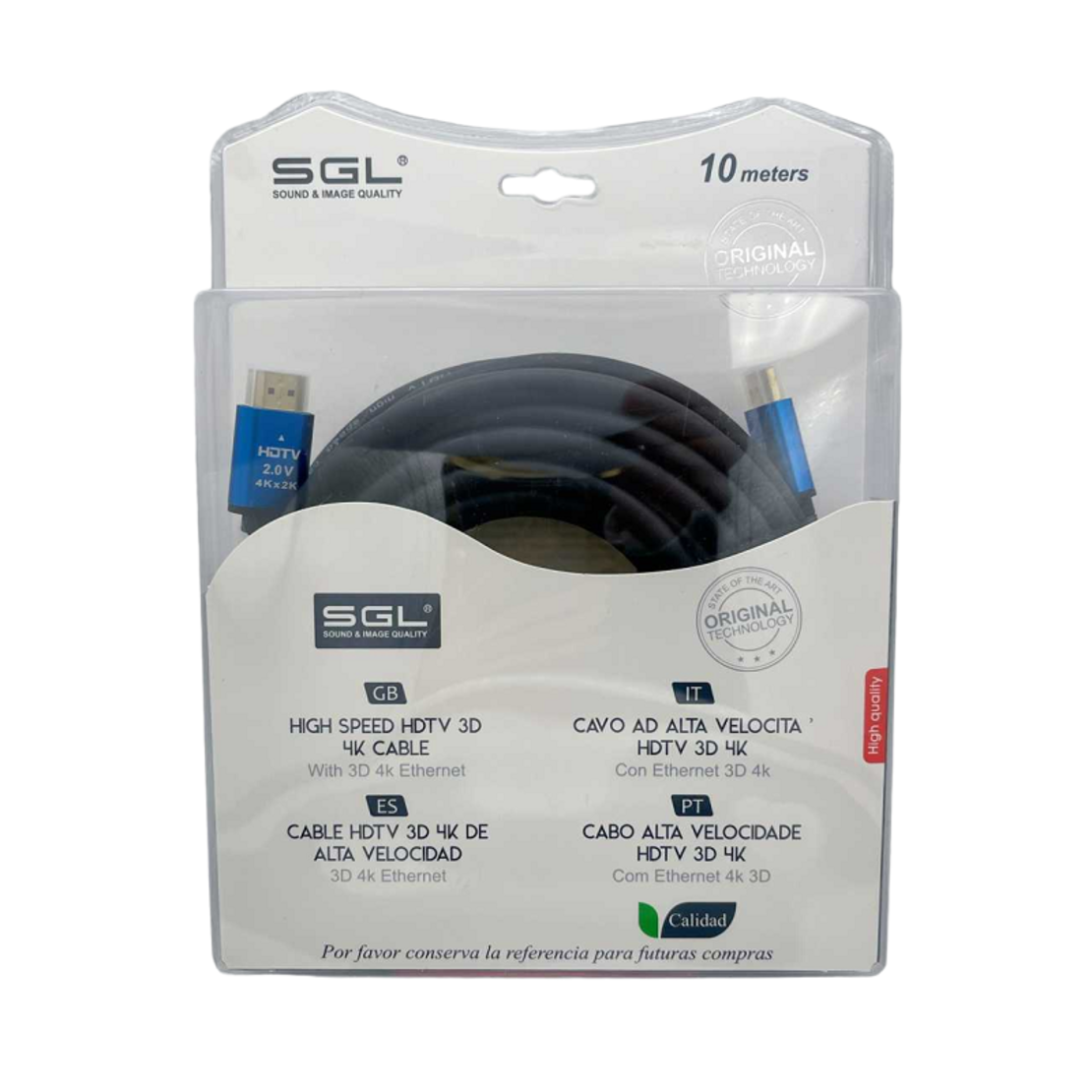 Cablu HDMI cu 2 conectori tată - 1594-3D-4K - 10m - 094823