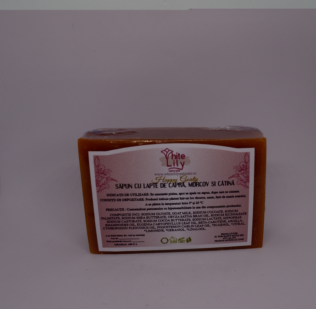 'Happy Goaty' Soap with Goat Milk, Carrot & Sea Buckthorn