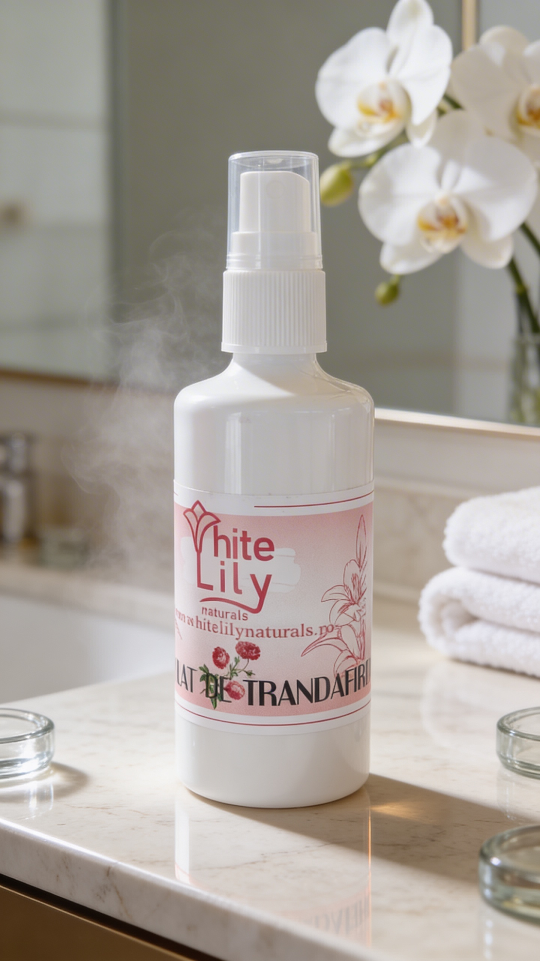 Apă naturală de trandafir calmantă, pentru piele sensibilă