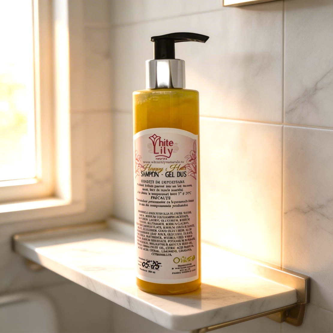 2 in 1 -  Gel de duș și șampon natural pentru piele sensibilă