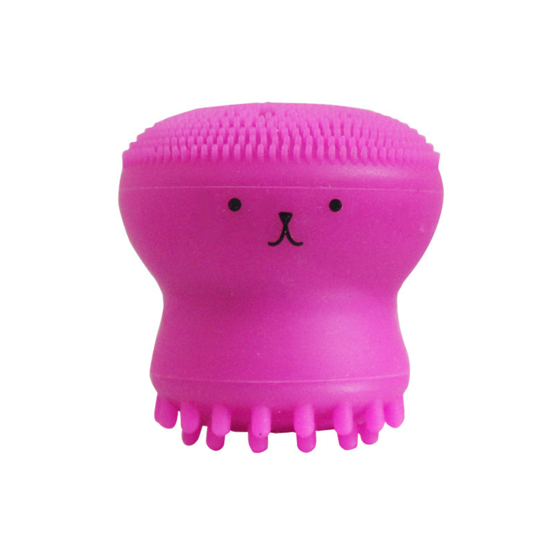 Perie de curatare faciala, Silicon, Pentru exfoliere si curatare a porilor, Model caracatita, Lila