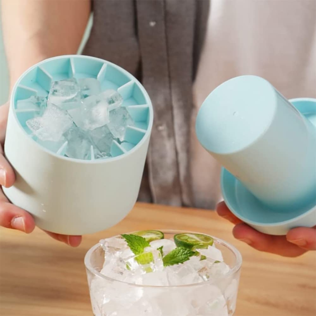 Forma Gheata Pentru Racirea Bauturilor, Neo™ Ice-Ice-Baby®, din Silicon Fara BPA, fara Capac, Cuburi Gheata, Verde