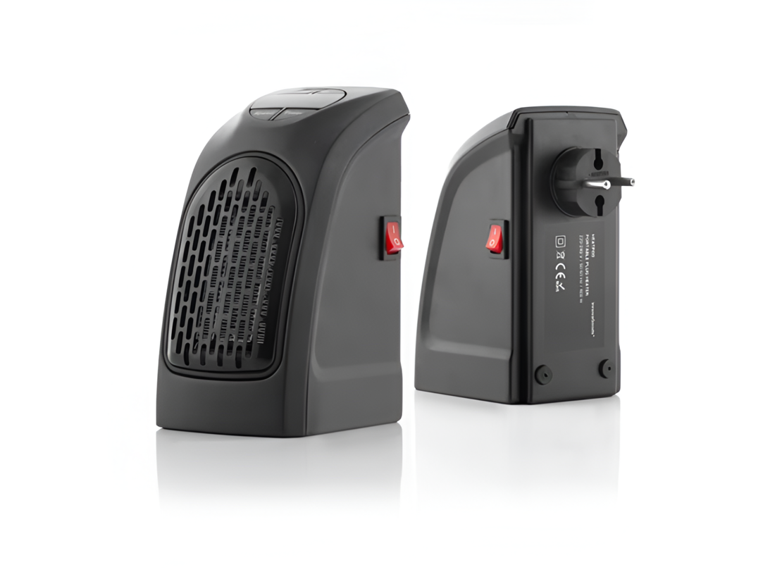 Radiator Termoceramic NEO™ de Priza - Putere de 400W, Termostat si Display LED, 2 Viteze, Culoare Neagra