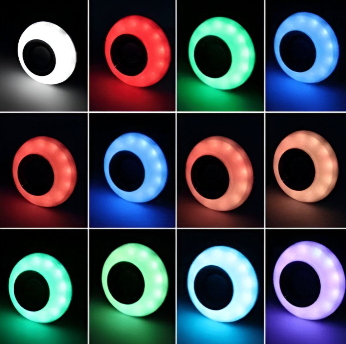 Bec Inteligent cu Difuzor, 12W, E27, Bluetooth, Controlabil prin Aplicatie Android/iOS, LED RGBW si Adaptor de Priza 220V, Neo™